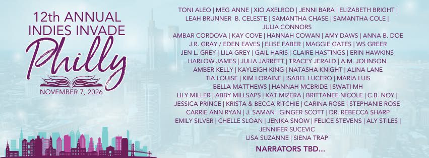 Indies Invade Philly 2026 Author Line-up